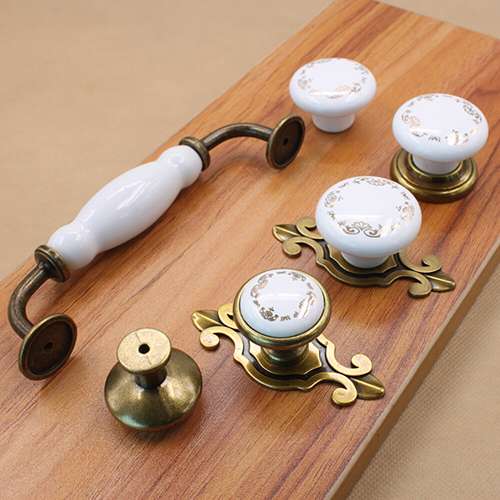 Kitchen Cabinet Ceramic Round Custom Furniture Pull Knobs