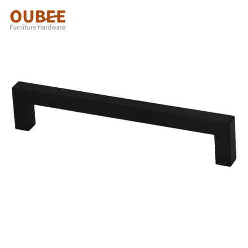 Oubee 5 Inch Matt Black Square Handles Furniture Cabinet Handles China Supplier