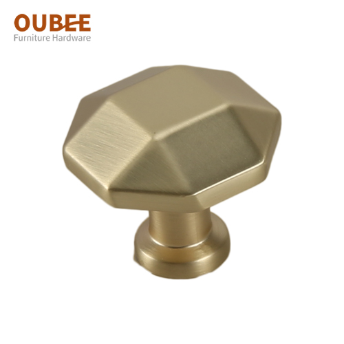 Oubee Satin Brass Dia. 1.2 Inch Cabinet Drawer Knobs Kitchen Hardware